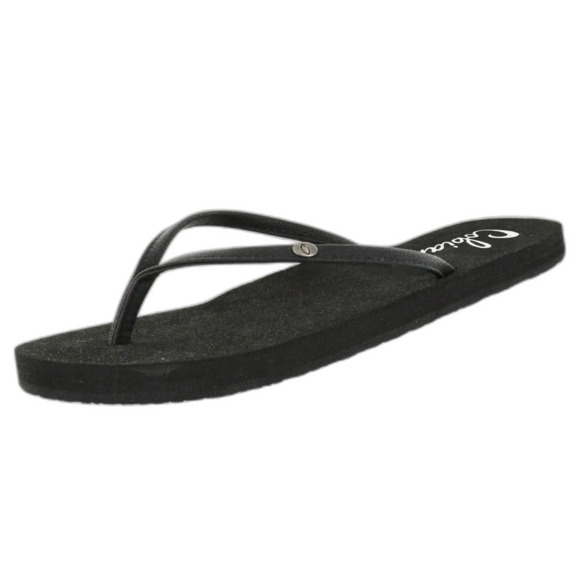 Cobian Sandals Womens Size 8 Black thin strappy Slip On Skinny Bounce - Picture 2 of 6